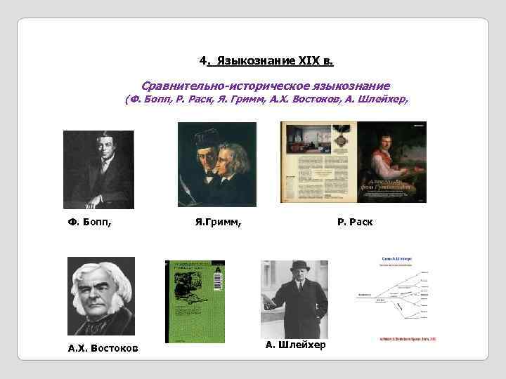      4. Языкознание XIX в.    Сравнительно-историческое языкознание