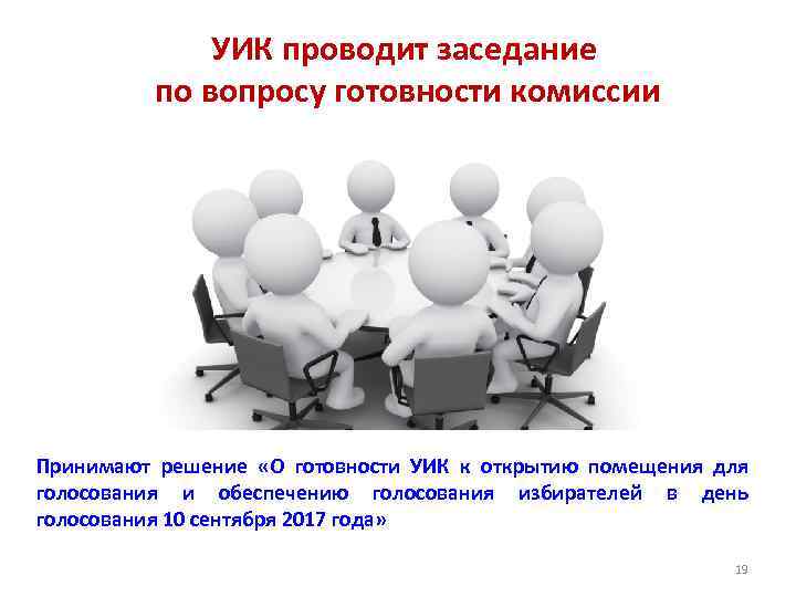     УИК проводит заседание   по вопросу готовности комиссии Принимают