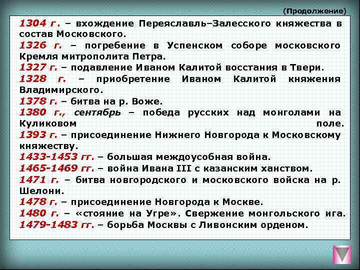 Присоединение к московскому княжеству год