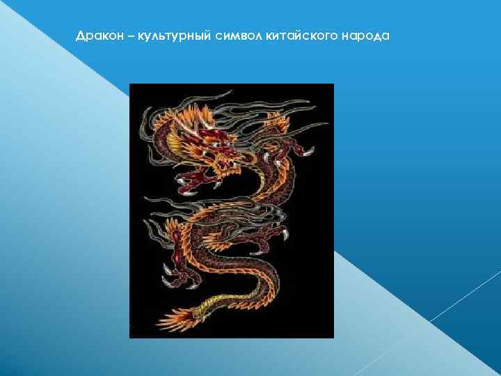 Дракон – культурный символ китайского народа 