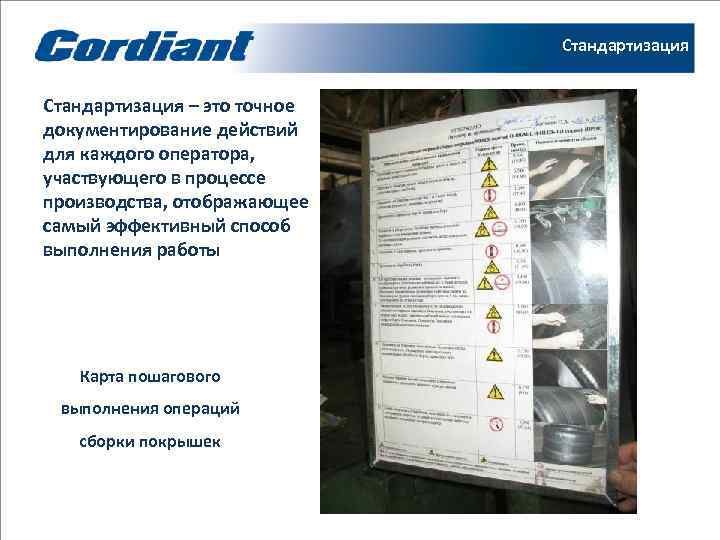II этап      Стандартизация – это точное документирование действий для