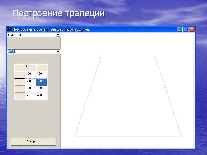Построение трапеции 
