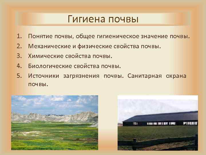    Гигиена почвы 1.  Понятие почвы, общее гигиеническое значение почвы. 2.