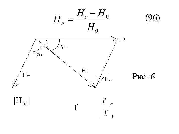     (96)   Рис. 6 |Нвт|   f 