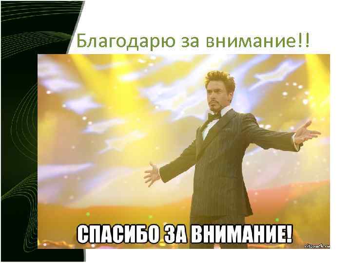 Благодарю за внимание!! Благодарю за внимание!!