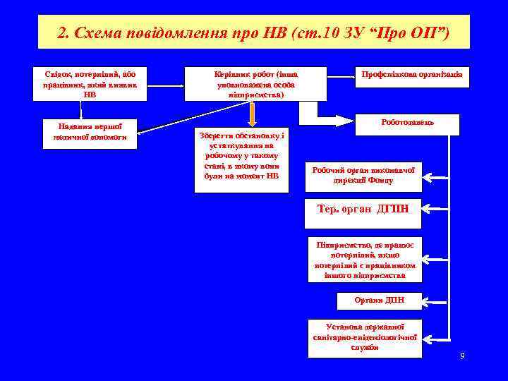   2. Схема повідомлення про НВ (ст. 10 ЗУ “Про ОП”) Свідок, потерпілий,