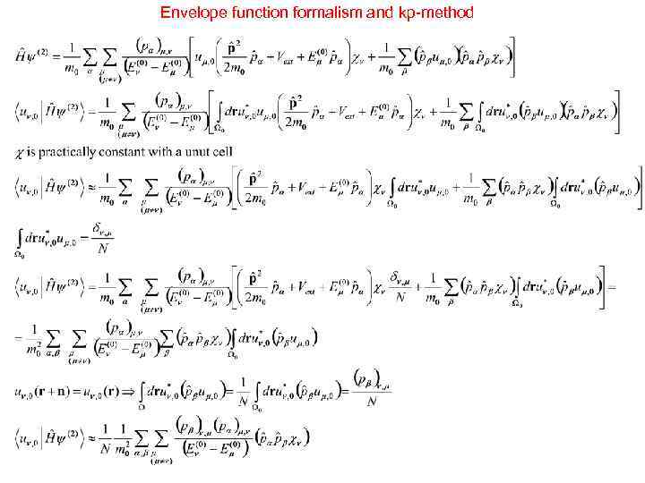 Envelope function formalism and kp-method 