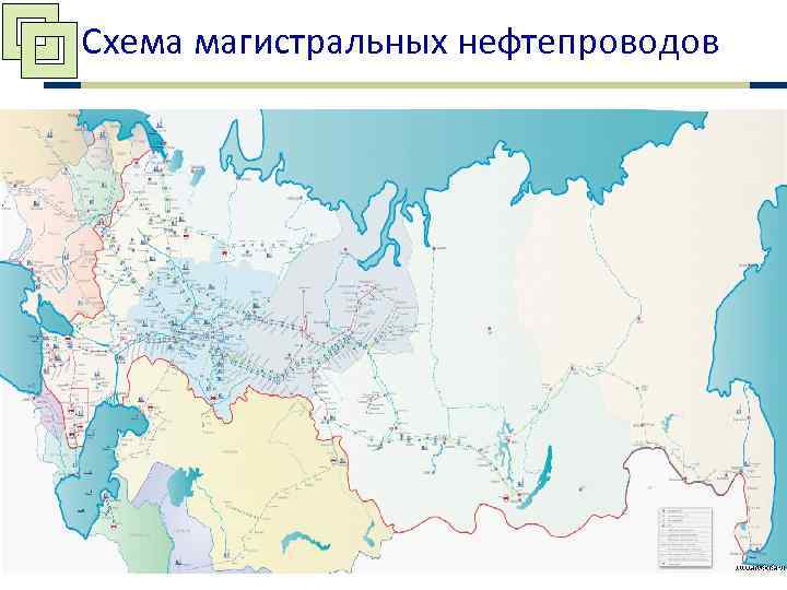 Схема магистральных нефтепроводов 