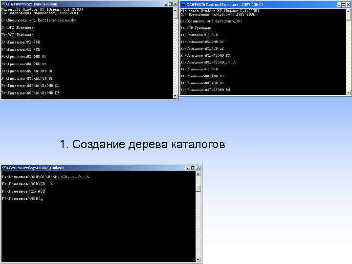 1. Создание дерева каталогов 