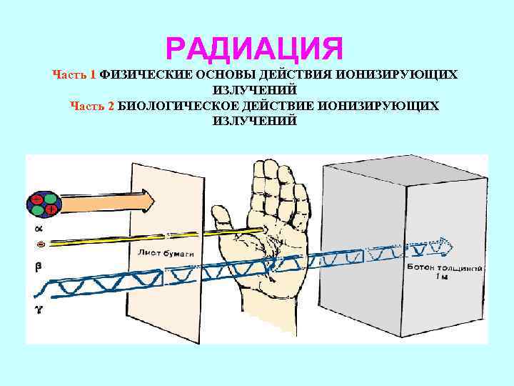    РАДИАЦИЯ Часть 1 ФИЗИЧЕСКИЕ ОСНОВЫ ДЕЙСТВИЯ ИОНИЗИРУЮЩИХ    