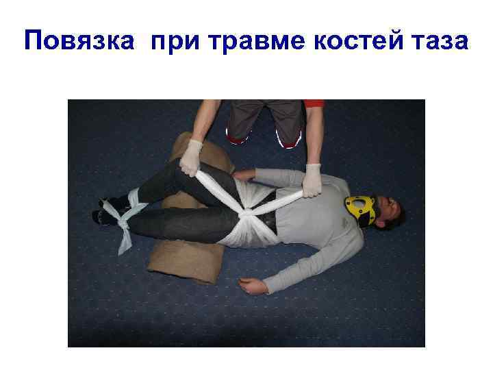 Повязка при травме костей таза 