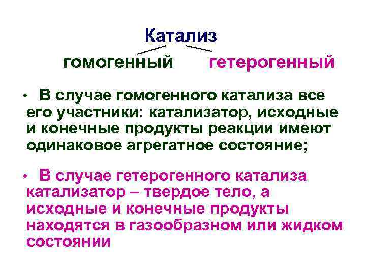 Катализ гомогенный гетерогенный • В случае гомогенного катализа все его участники: Катализ гомогенный гетерогенный • В случае гомогенного катализа все его участники: