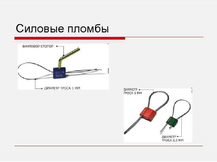 Силовые пломбы 