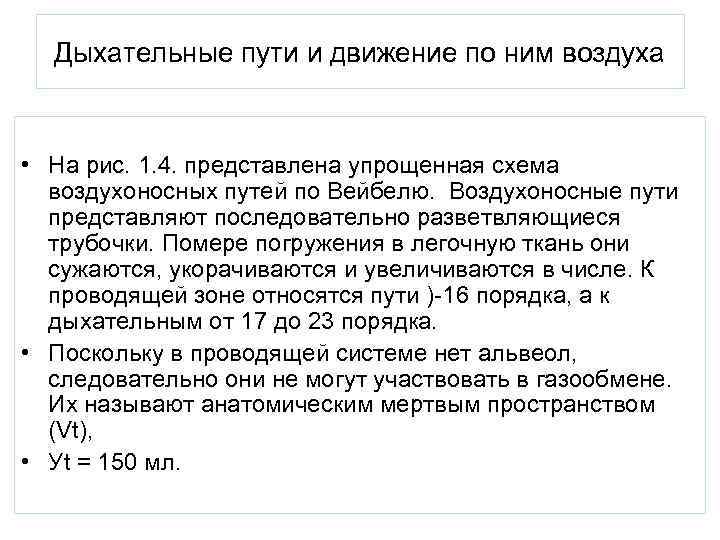  Дыхательные пути и движение по ним воздуха  • На рис. 1. 4.