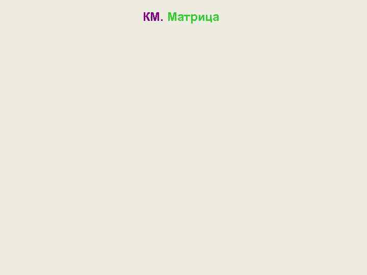 КМ. Матрица 
