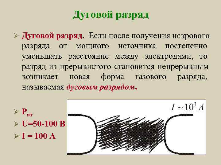 Дуговой разряд рисунок