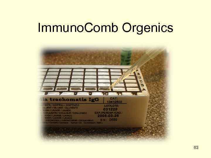 Immuno. Comb Orgenics      63 