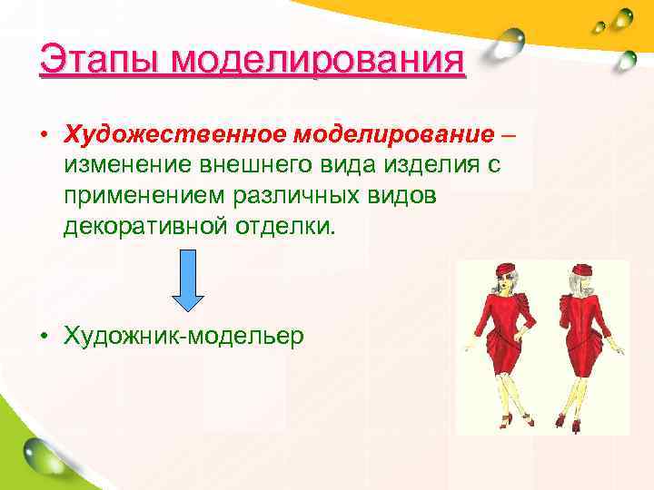 Этапы моделирования • Художественное моделирование –  изменение внешнего вида изделия с  применением