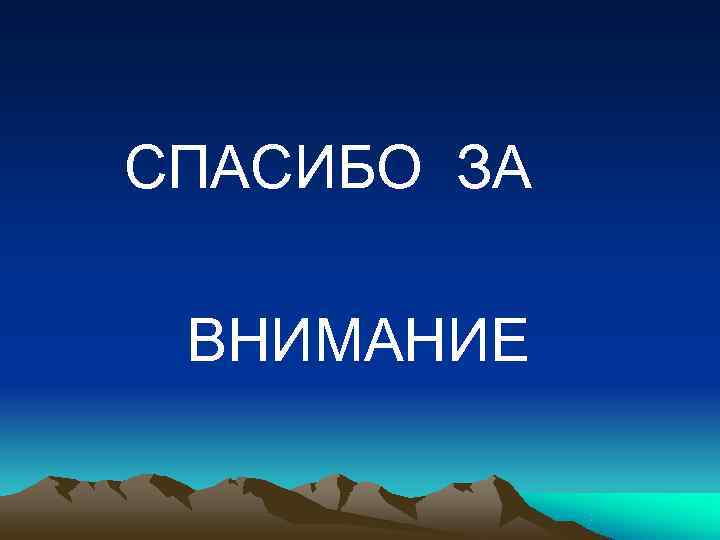 СПАСИБО ЗА  ВНИМАНИЕ 