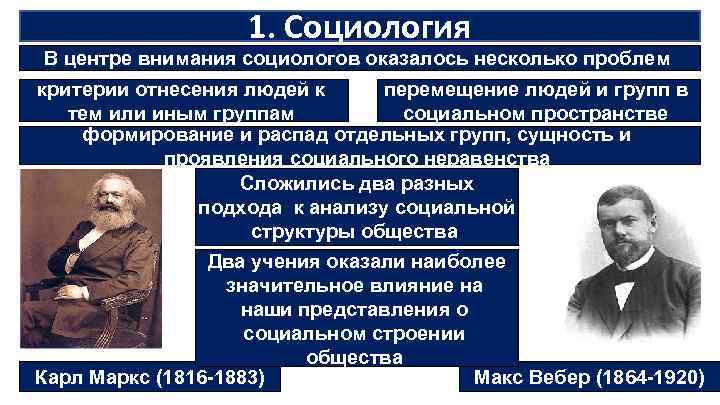     1. Социология В центре внимания социологов оказалось несколько проблем критерии