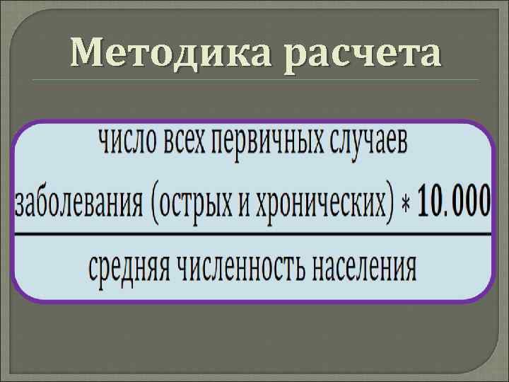 Методика расчета 