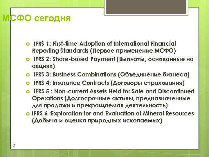 МСФО сегодня IFRS 1: First-time Adoption of International Financial Reporting Standards МСФО сегодня IFRS 1: First-time Adoption of International Financial Reporting Standards