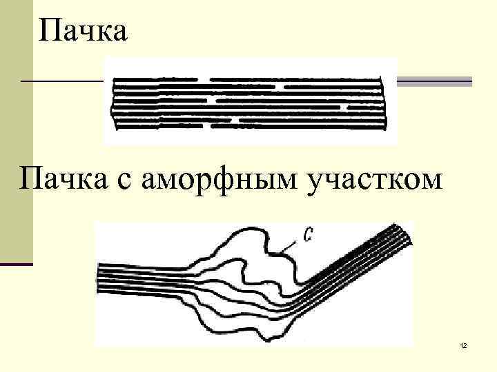  Пачка с аморфным участком      12 