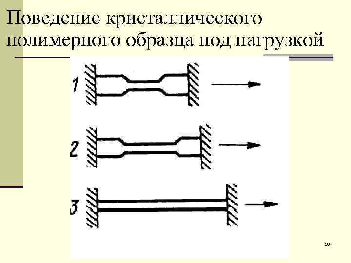 Поведение кристаллического полимерного образца под нагрузкой       26 