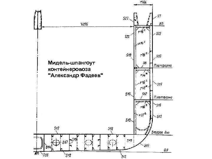 Чертеж мидель шпангоута