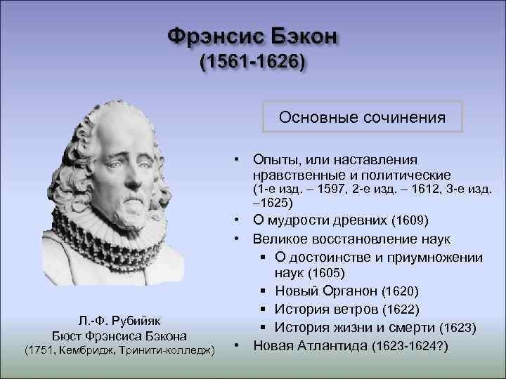        Основные сочинения    • Опыты,