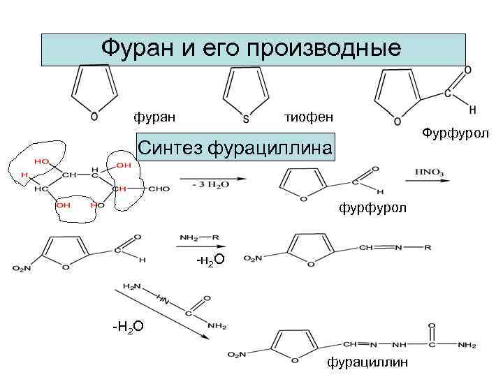 Фуран и его производные  фуран   тиофен     