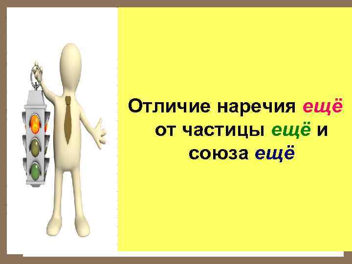 Отличие наречия ещё  от частицы ещё и  союза ещё 