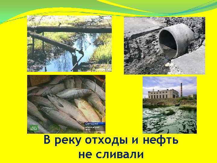В реку отходы и нефть не сливали 