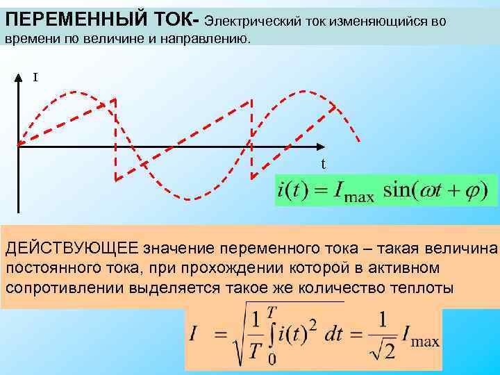 ПЕРЕМЕННЫЙ ТОК- Электрический ток изменяющийся во 2. Как вы понимаете термин «ПЕРЕМЕННЫЙ ТОК» ? ПЕРЕМЕННЫЙ ТОК- Электрический ток изменяющийся во 2. Как вы понимаете термин «ПЕРЕМЕННЫЙ ТОК» ?