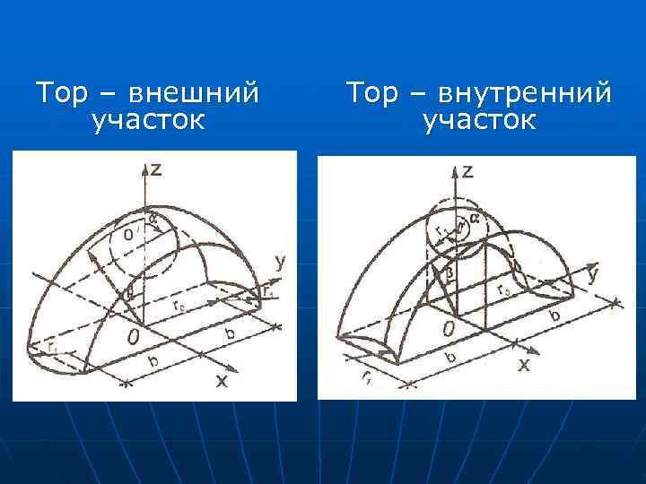 Тор – внешний Тор – внутренний участок Тор – внешний Тор – внутренний участок