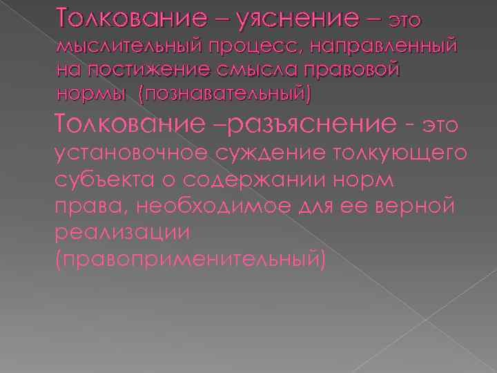 Толкование это. Толкование-уяснение это. Толкование права уяснение. Толкование уяснение норм права. Уяснение и разъяснение права.