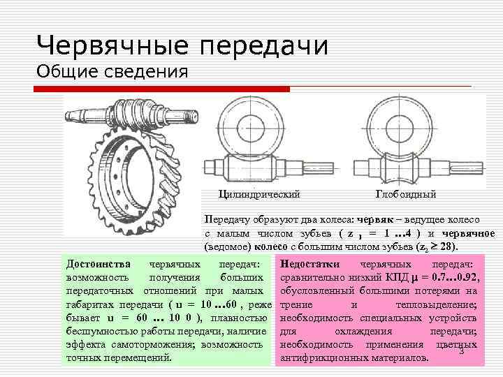 Червячная передача применяется