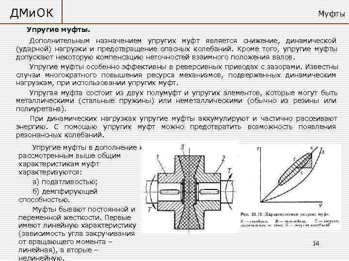 Недостатком изображенной на рисунке муфты является