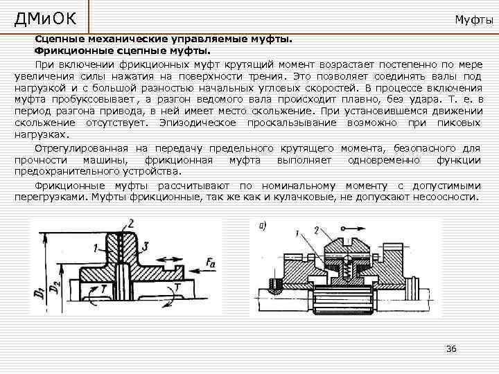 На рисунке приведена муфта свободного хода вращающий момент в муфте передается с помощью