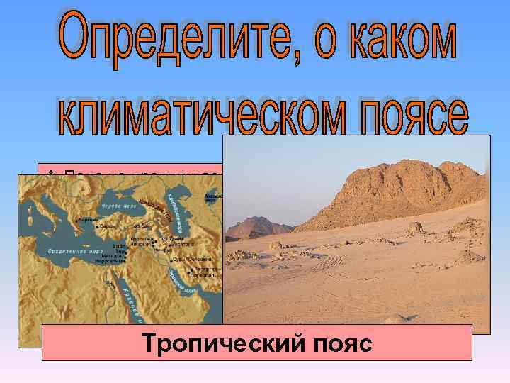 v Пояс не протягивается через весь материк. v. Пояс занимает Аравийский полуостров. v. Пояс