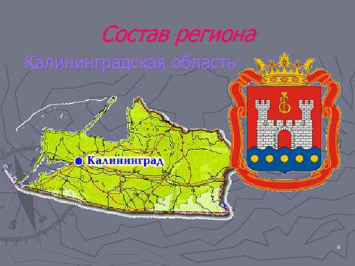   Состав региона Калининградская область      9 