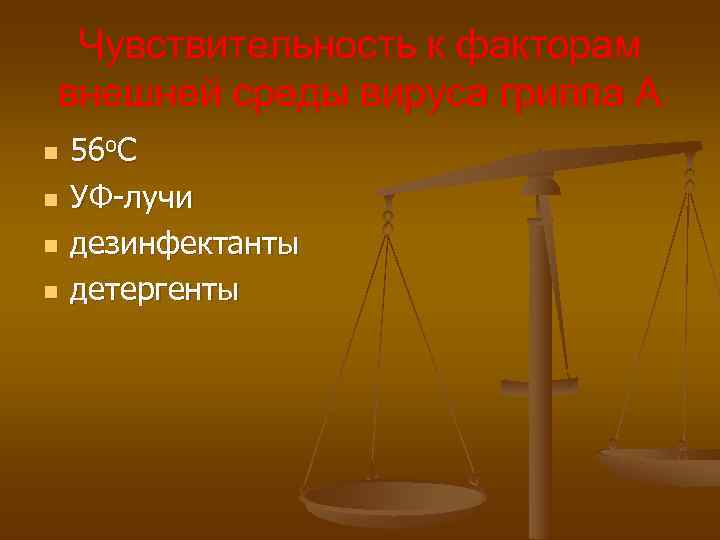 Чувствительность к факторам внешней среды вируса гриппа А n 56 о. С Чувствительность к факторам внешней среды вируса гриппа А n 56 о. С