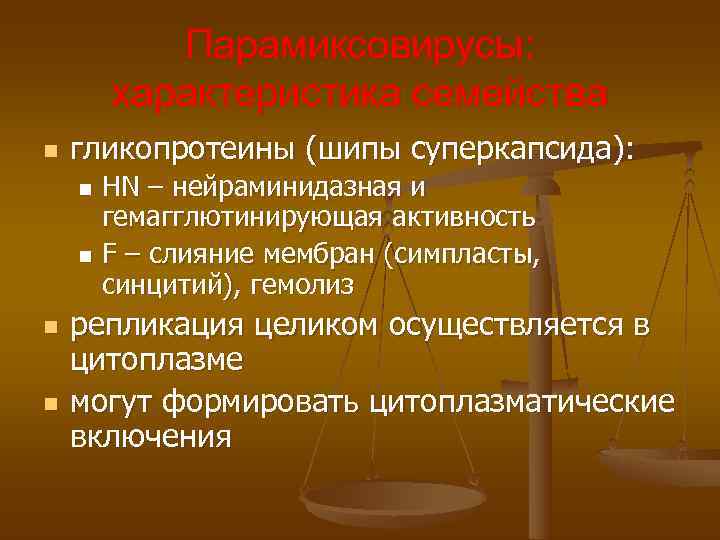Парамиксовирусы: характеристика семейства n гликопротеины (шипы суперкапсида): n HN Парамиксовирусы: характеристика семейства n гликопротеины (шипы суперкапсида): n HN