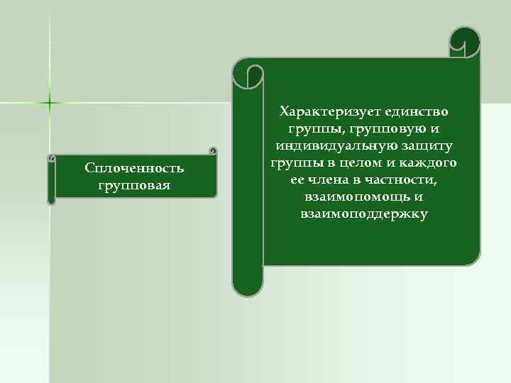 Характеризует единство группы, групповую и индивидуальную Характеризует единство группы, групповую и индивидуальную