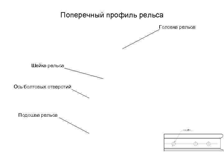    Поперечный профиль рельса       Головка рельса