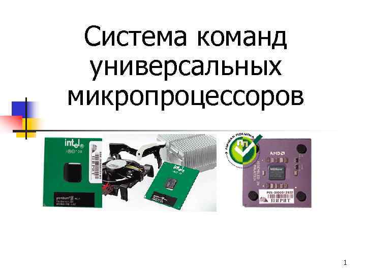  Система команд универсальных микропроцессоров    1 