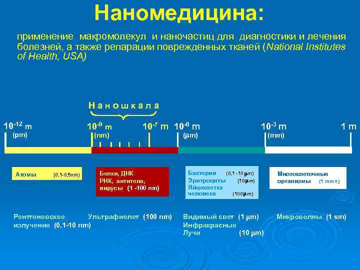      Наномедицина: применение макромолекул и наночастиц для диагностики и лечения