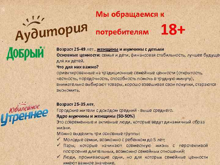      Мы обращаемся к Ауди тория  потребителям  