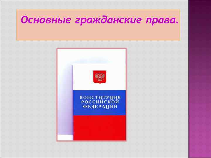 Основные гражданские права. 