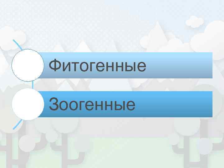 Фитогенные Зоогенные 